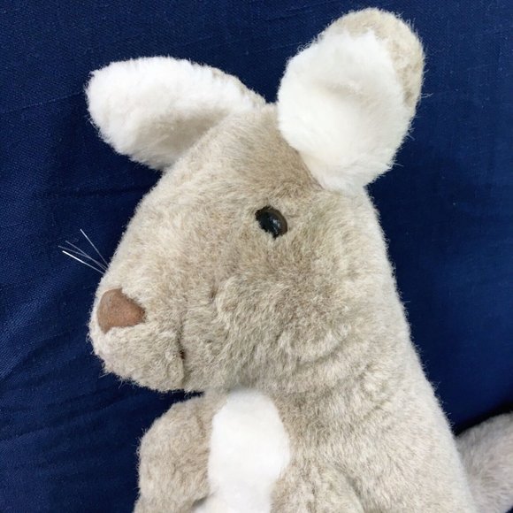 ALRESFORD vintage kangaroo plush - 16" gray mom & baby joey stuffed animals UK - Picture 2 of 15